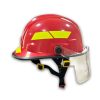 Capacete de bombeiro termoplástico VM com resistência a impactos e chamas, ideal para proteção em combate a incêndios