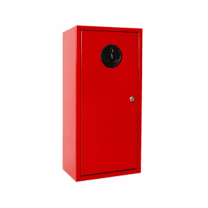 abrigo extintor metal 75x30x25 vermelho com visor em aço