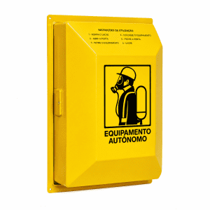 Abrigo EPR Máscara Autônoma Parede em Fibra amarelo