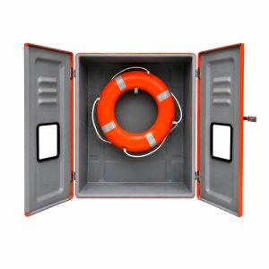 Abrigo Boia Salva Vidas 90x80x30cm em fibra de vidro