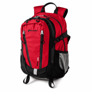 Mochila Wind 26 vermelha com compartimentos e bolsos laterais
