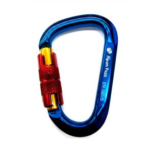 Mosquetão HMS de alumínio automático 24KN Twistlock azul