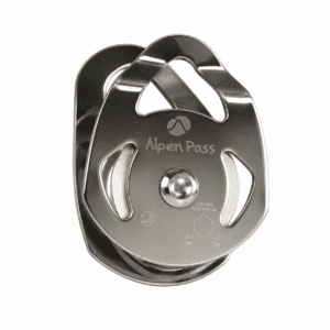 Polia Simples Oscilantes 16 mm 44 kN em aço inox para cordas e cabos de aço.