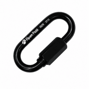 Malha Rápida Oval de Aço 10 mm Preta 35 kN