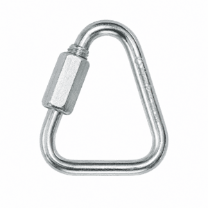Malha rápida delta de aço zincado 5 mm com resistência de 5 kN.