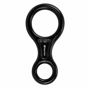 Freio Oito de Aço Carbono 80 kN Preto para atividades verticais