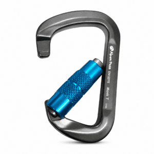 Mosquetão D Duralumínio com Trava Automática 36 kN em duralumínio 7075-T6 com trava Twistlock e sistema Keylock.