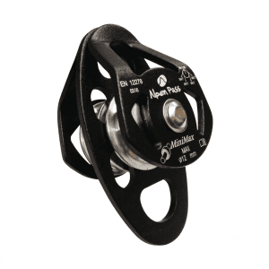 Polia pequena dupla lateral de placas oscilantes para cordas de até 12 mm